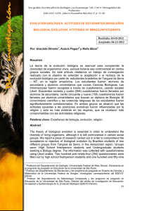 EVOLUCIÓN BIOLÓGICA - Otras Revistas UPN