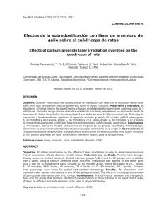 Efectos de la sobredosificación con láser de arseniuro de galio