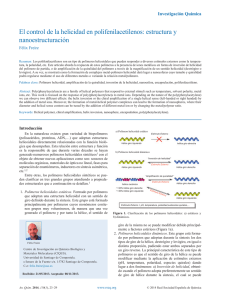 El control de la helicidad en polifenilacetilenos: estructura y
