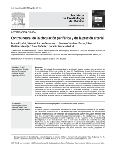 Control neural de la circulación periférica y de la presión arterial