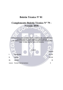 Boletín Técnico N°81 - Colegio de Contadores de Chile