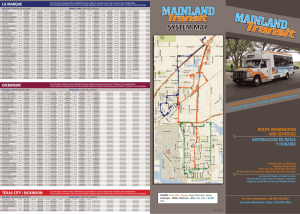route information and schedule información de rutas y horario