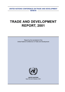 trade and development report, 2001