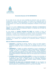 Documento Resumen LEY DE DEPENDENCIA