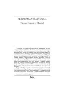 Ciudadanía y clase social. Humprey Marshall, Thomas (REIS Nº 79