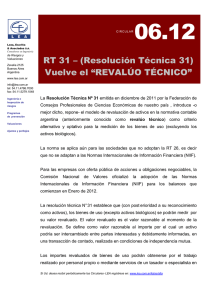 06.12 RT 31- Vuelve el REVALUO TECNICO