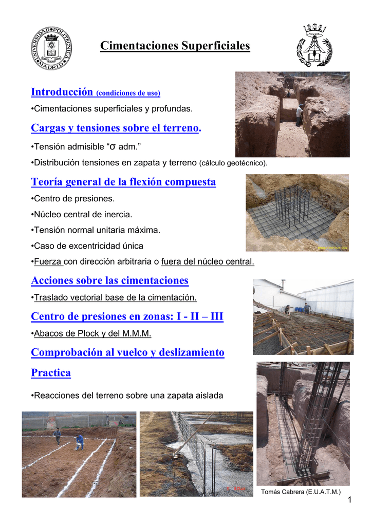 Cimentaciones Superficiales