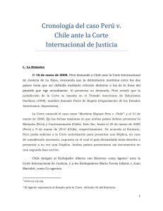 Cronología del caso Perú v. Chile ante la Corte Internacional de