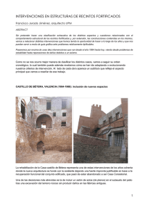 intervenciones en estructuras de recintos fortificados