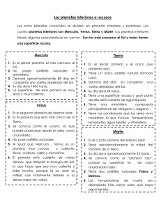 planetas interiores y exteriores