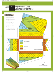 Regla de las uves. Estratos horizontales