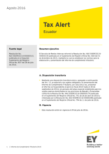 Tax Alert - Informe Cumplimiento Tributario 2015