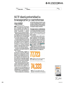 SCT dara prioridad a - Cámara Mexicana de la Industria de la