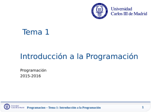 Tema 1 Introducción a la Programación