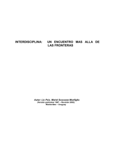 interdisciplina: un encuentro mas alla de las fronteras