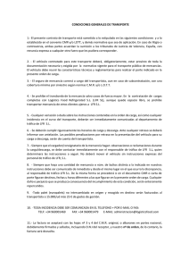 CONDICIONES GENERALES DE TRANSPORTE 1.