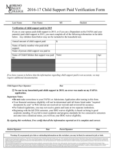 2016-17 Child Support Paid Verification Form