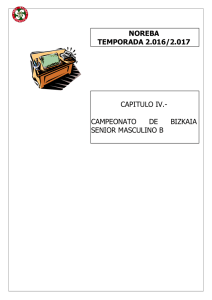 NOREBA TEMPORADA 2.016/2.017 CAPITULO IV.