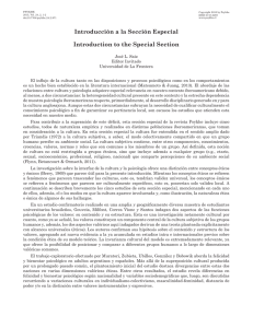 Introducción a la Sección Especial Introduction to the Special Section