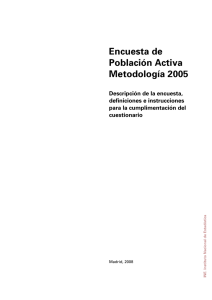 Encuesta de Población Activa Metodología 2005
