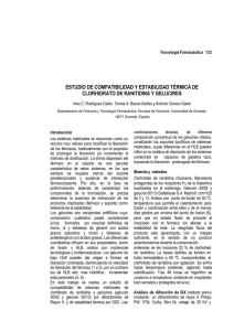 estudio de compatibilidad y estabilidad térmica de clorhidrato de