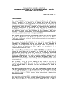 Resolución OSINERGMIN Nº 060-2012