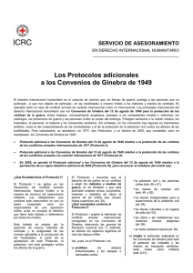 Los Protocolos adicionales a los Convenios de Ginebra de 1949