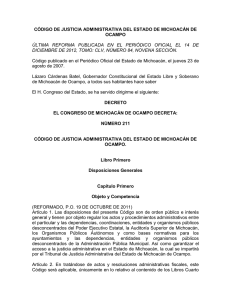 código de justicia administrativa del estado de michoacán de