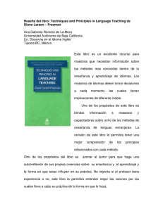 Reseña del libro: Techniques and Principles in Language Teaching