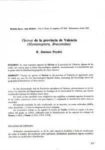 Opiinae de la provincia de Valencia