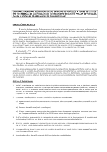 8. ORDENANZA MUNICIPAL REGULADORA DE VADOS