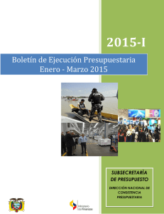 Boletín de Ejecución Presupuestaria Enero