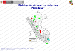 Distribución de muertes maternas Perú 2015