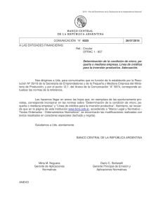 “A” 6025 - del Banco Central de la República Argentina