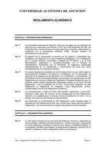Reglamento Académico - Universidad Autónoma de Asunción