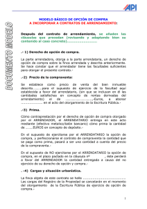 modelo bsico de opcin de compra a incorporar a contratos de