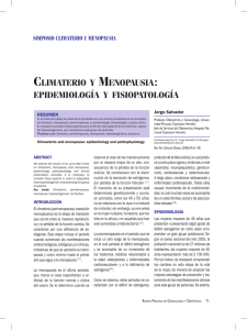 CliMatErio Y MENoPaUSia: EPidEMiología Y fiSioPatología