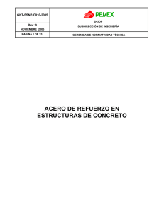 ACERO DE REFUERZO EN ESTRUCTURAS DE CONCRETO