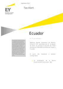 Tax Alert - Norma Ecuatoriana de Construcción