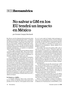 30 No salvar a GM en los EU tendrá un impacto en México por