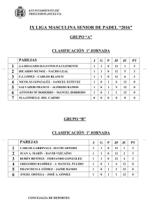 IX LIGA MASCULINA SENIOR DE PADEL “2016”