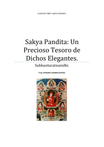 Sakya Pandita: Un Precioso Tesoro de Dichos Elegantes.
