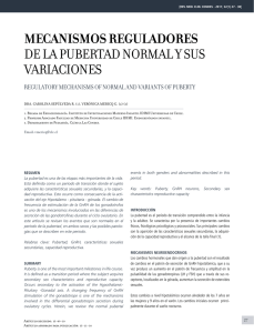 mecanismos reguladores de la pubertad normal y sus variaciones
