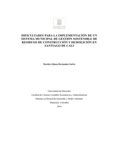 dificultades para la implementación de un sistema municipal de