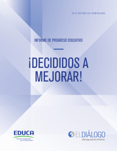 Informe de Progreso Educativo República Dominicana 2015