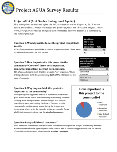 Project AGUA Survey Results
