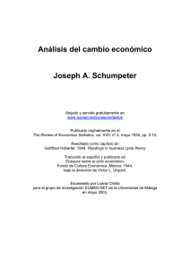 Análisis del cambio económico Joseph A. Schumpeter