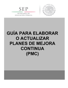 guía para elaborar o actualizar planes de mejora continua (pmc)