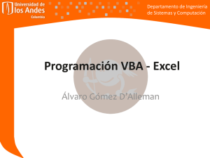 Programación VBA - Excel