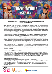 Lanzamiento de la V Edición de DOCTV Latinoamérica en